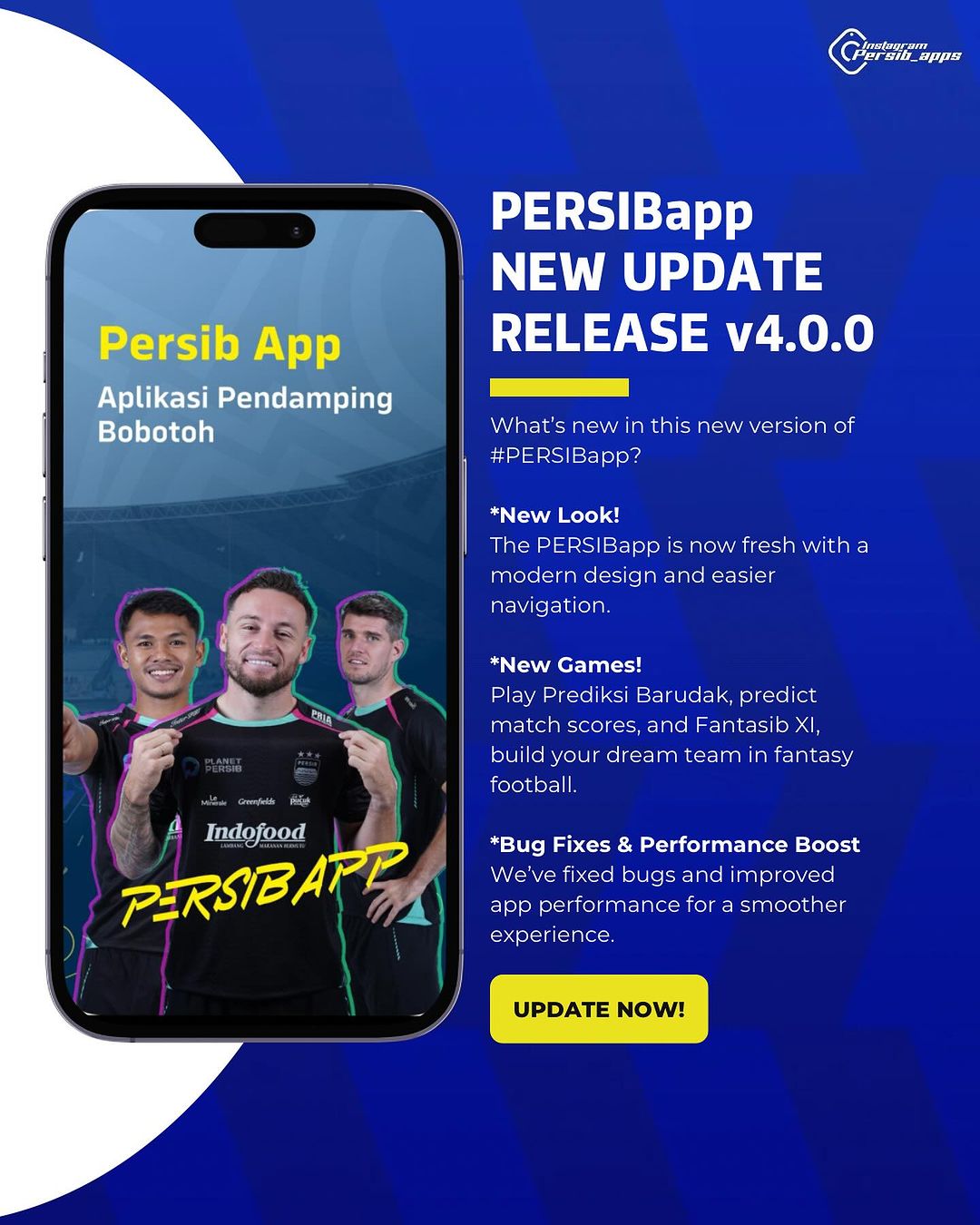 PERSIBapp Versi 4.0.0 Resmi Diluncurkan